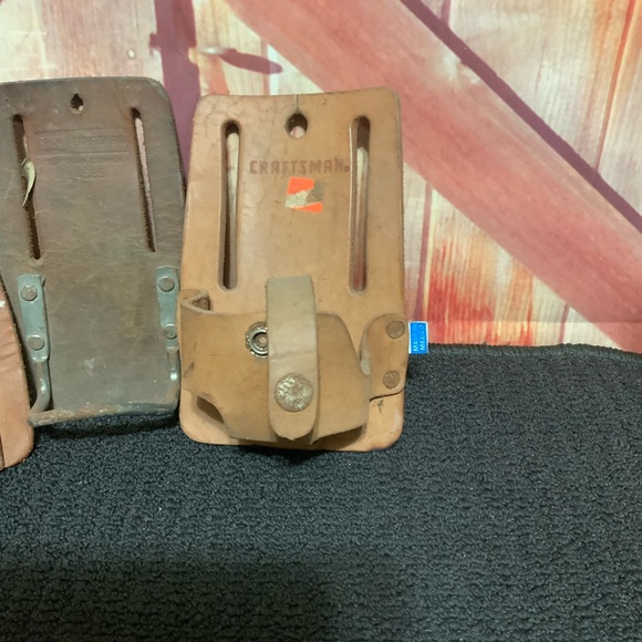 Craftsman tools, hammer, and measuring tape leather holders. Vintage. - Picture 2 of 6